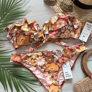 Billabong x Salty Blonde • Floral Underwire Ruffle Bikini Top | Lowrider Bottom